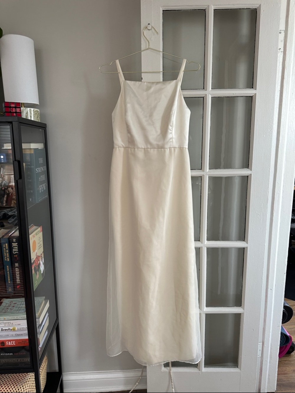 Vintage Vera Wang Cream Square Neck Dress, Vintage Size 12